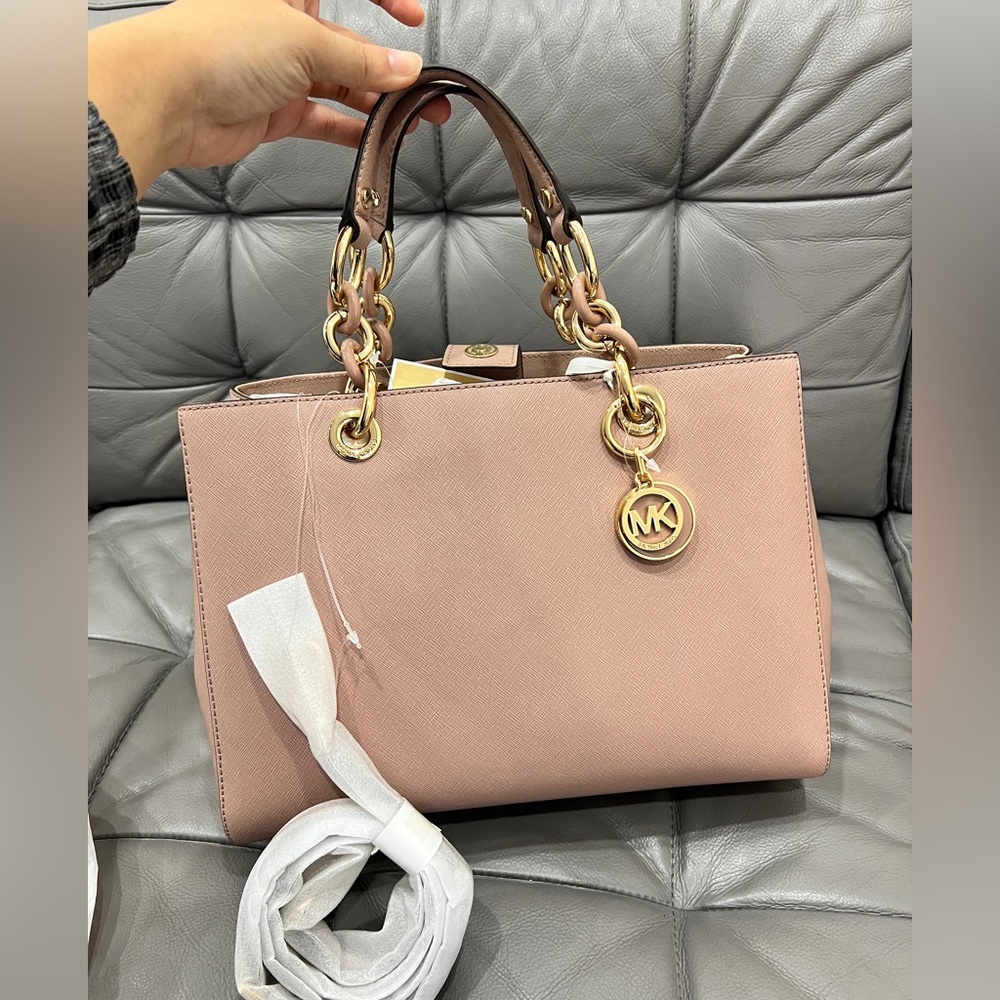 Michael Kors  Cynthia Tote Saffiano Leather Satchel